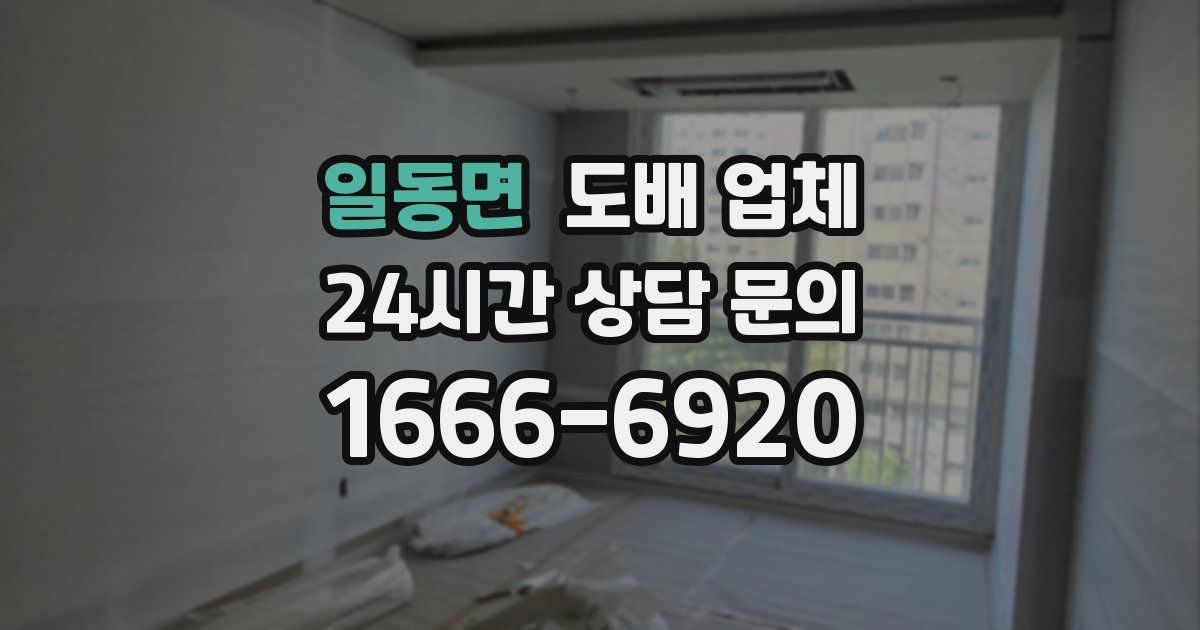 일동면 도배 업체