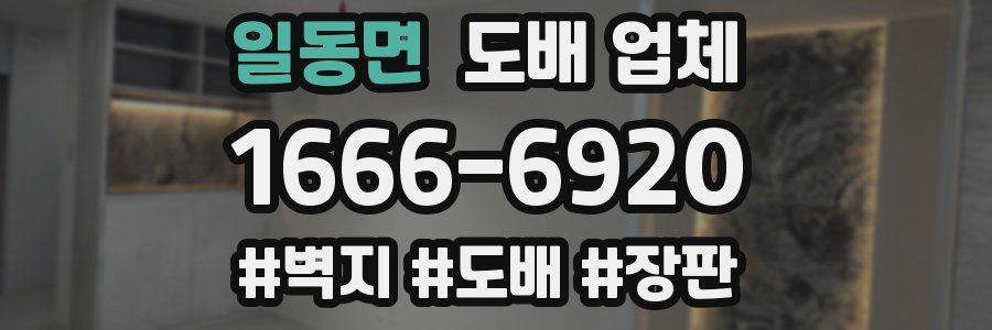 일동면 도배 업체
