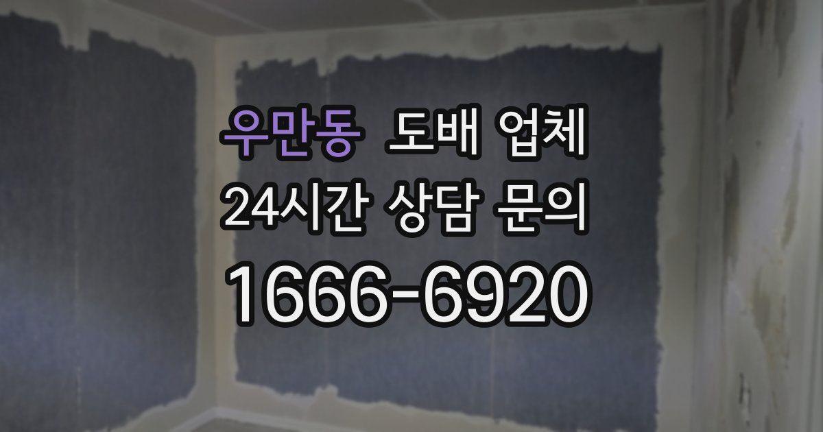 우만동 도배 업체
