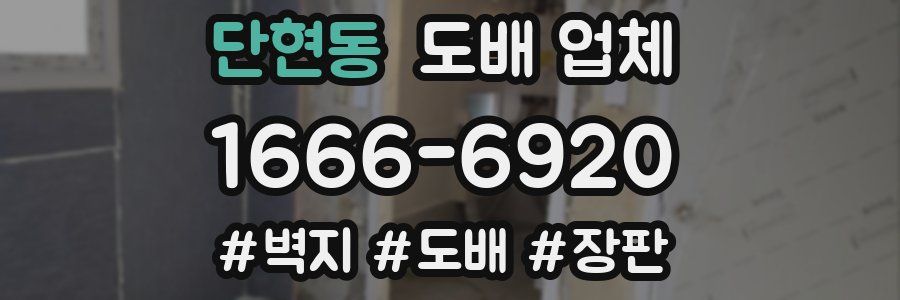 단현동 도배 업체