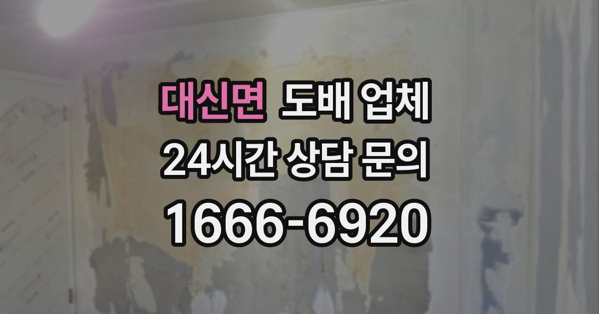 대신면 도배 업체