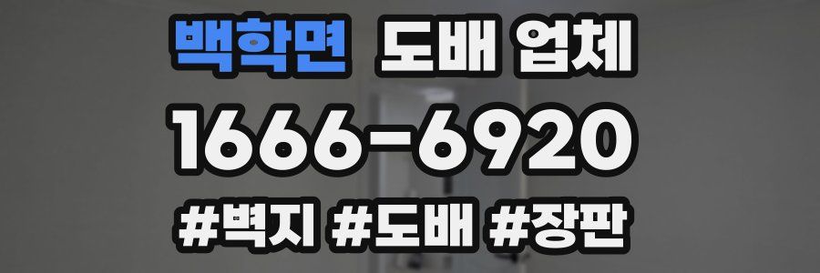 백학면 도배 업체