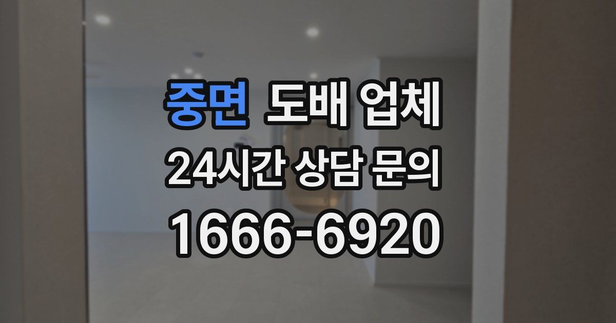 중면 도배 업체