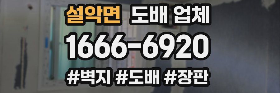 설악면 도배 업체