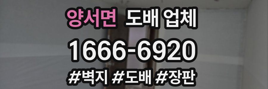 양서면 도배 업체