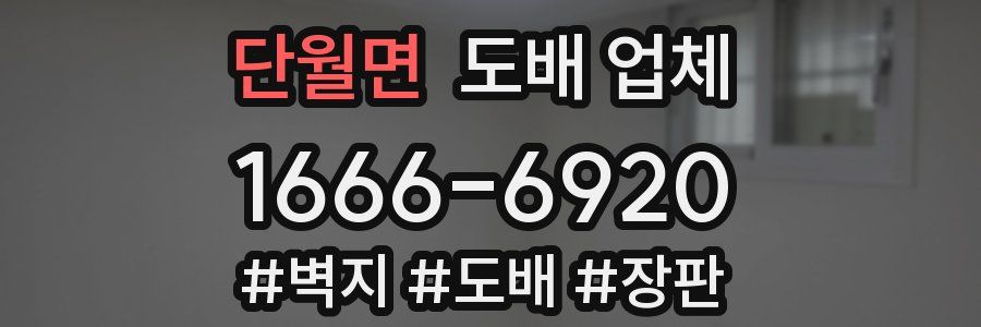 단월면 도배 업체