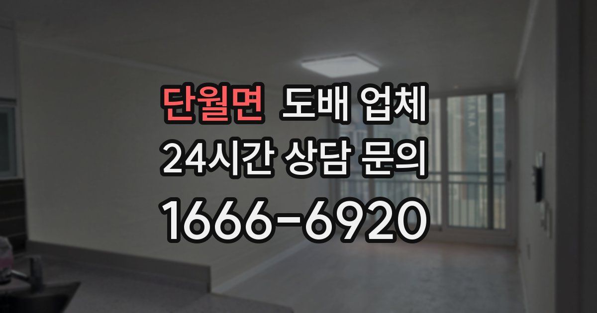 단월면 도배 업체