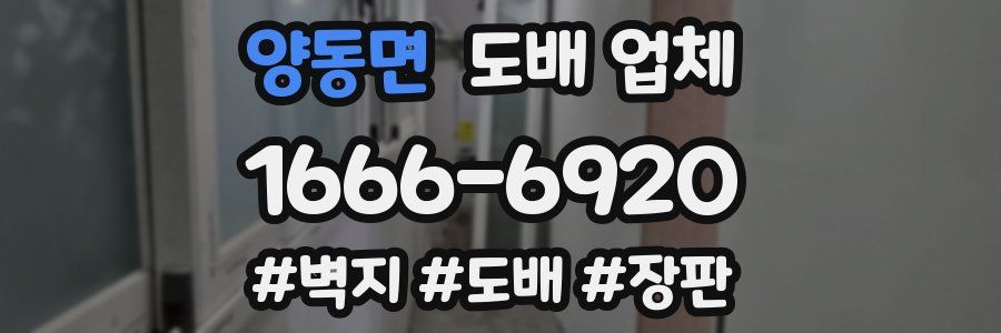 양동면 도배 업체
