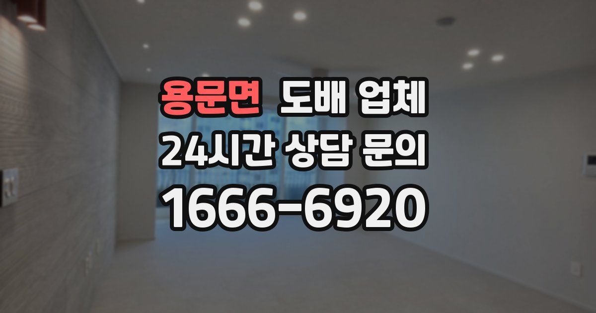 용문면 도배 업체