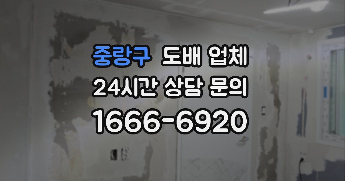 중랑구 도배 업체