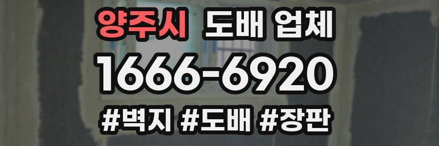 양주시 도배 업체