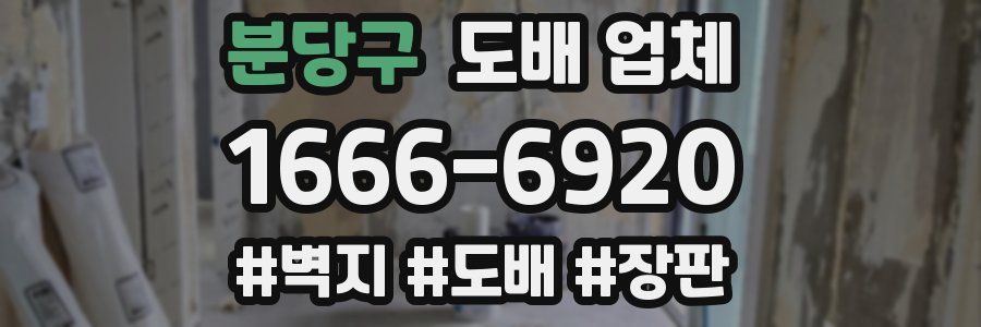 분당구 도배 업체