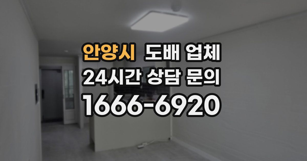 안양시 도배 업체