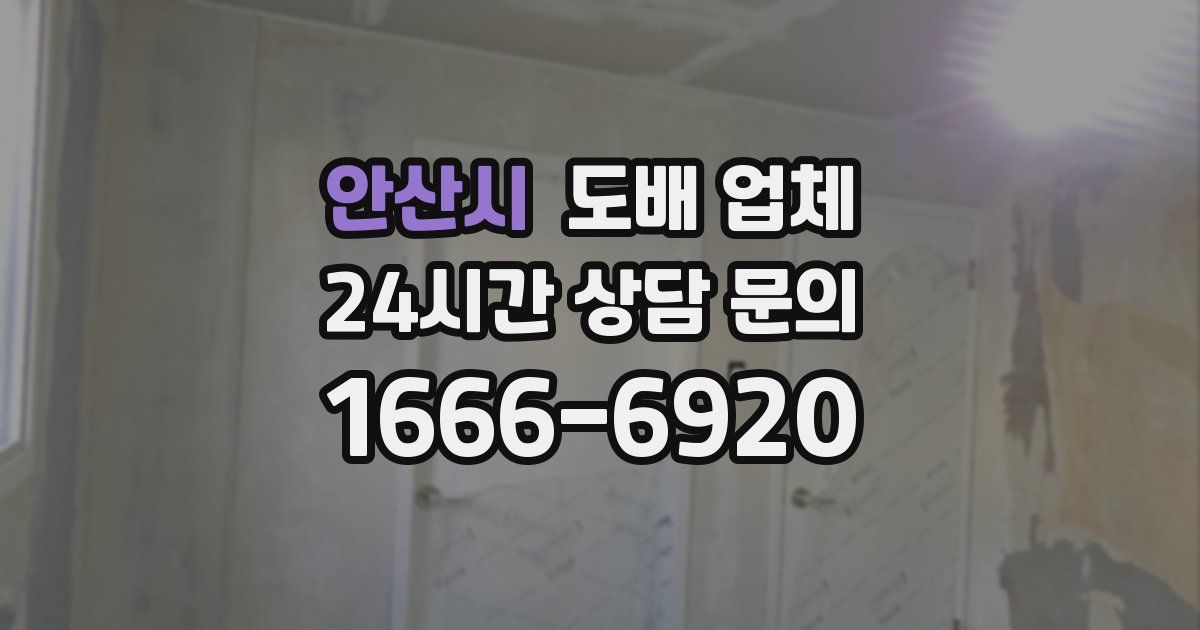 안산시 도배 업체