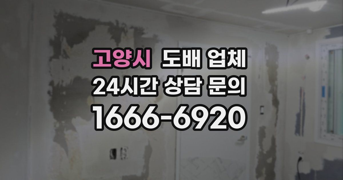 고양시 도배 업체
