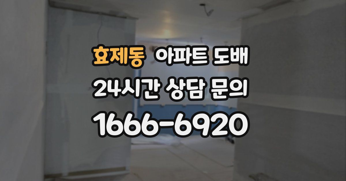 효제동 아파트 도배