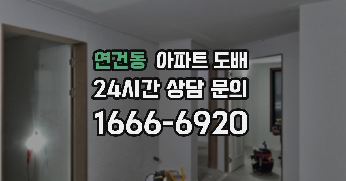 연건동 아파트 도배
