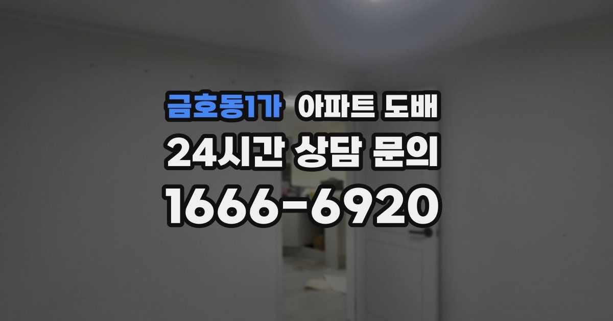 금호동1가 아파트 도배