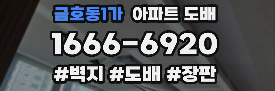 금호동1가 아파트 도배