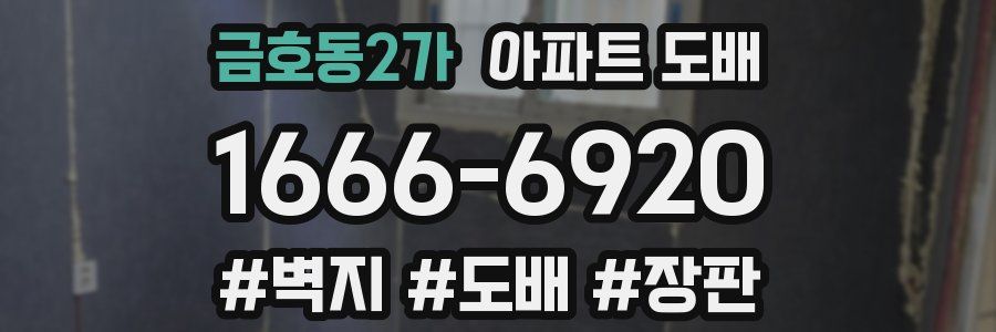 금호동2가 아파트 도배