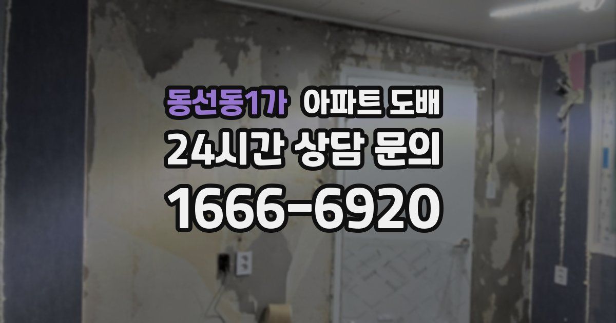 동선동1가 아파트 도배