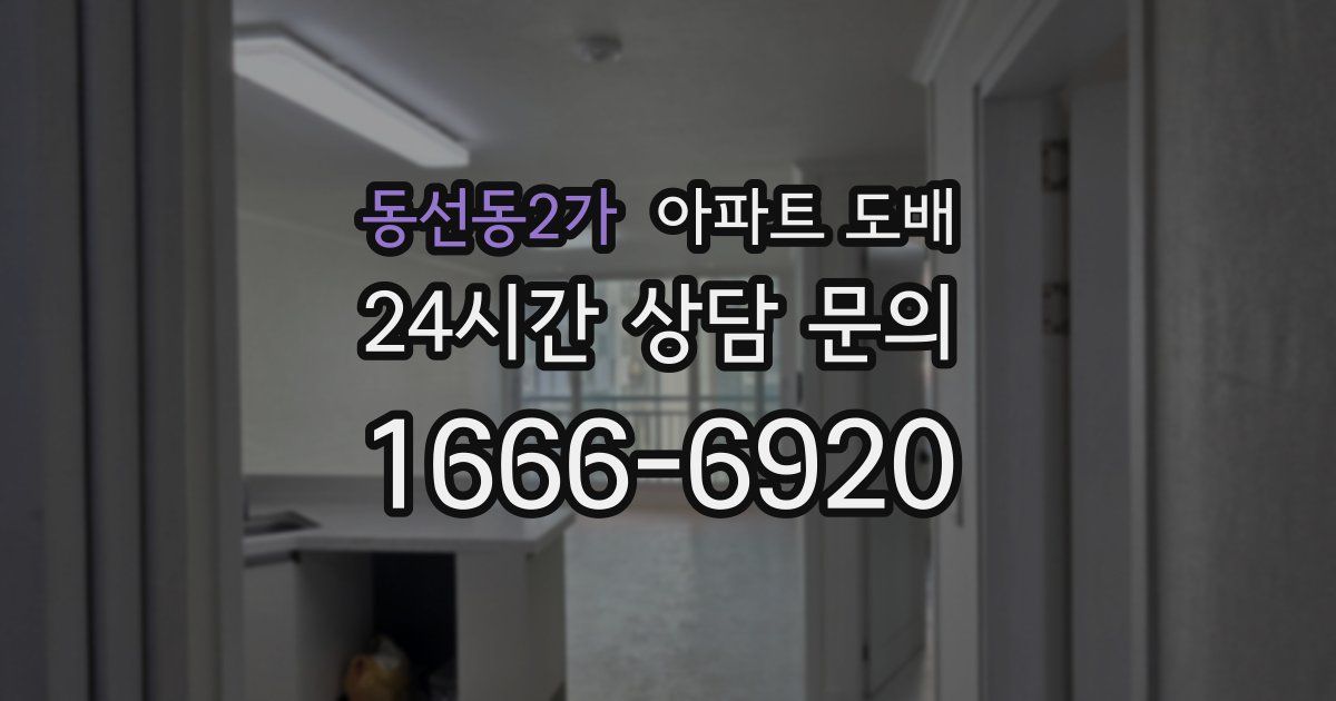동선동2가 아파트 도배