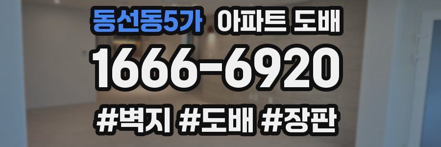 동선동5가 아파트 도배