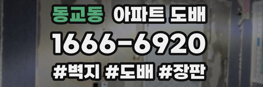 동교동 아파트 도배