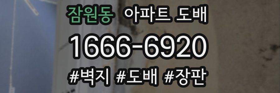 잠원동 아파트 도배