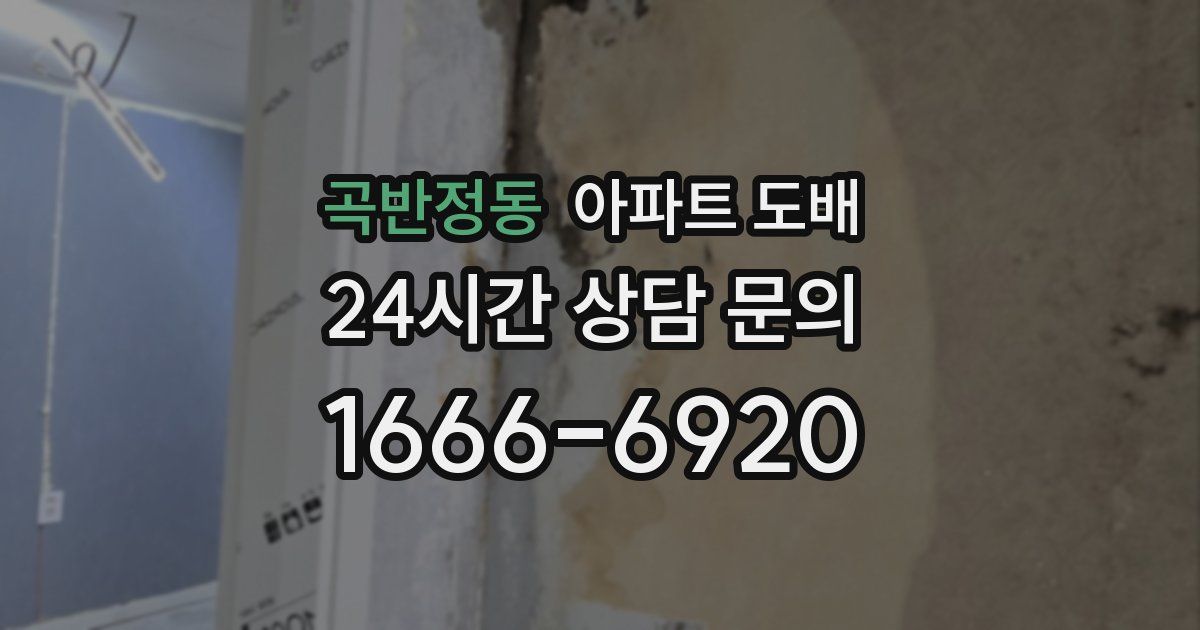 곡반정동 아파트 도배