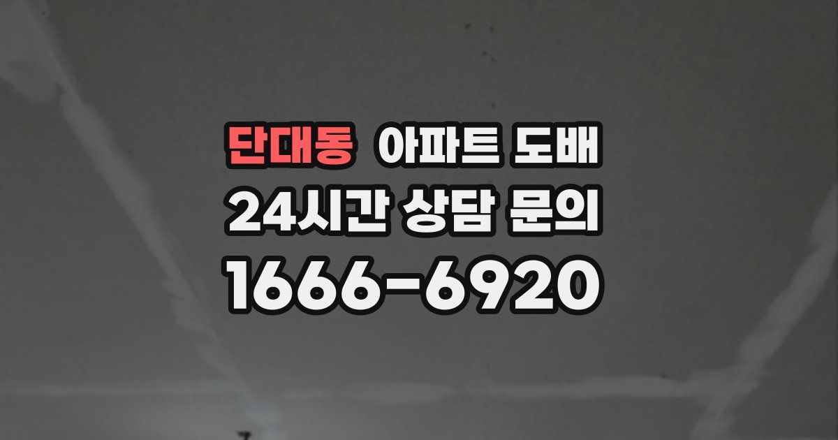 단대동 아파트 도배