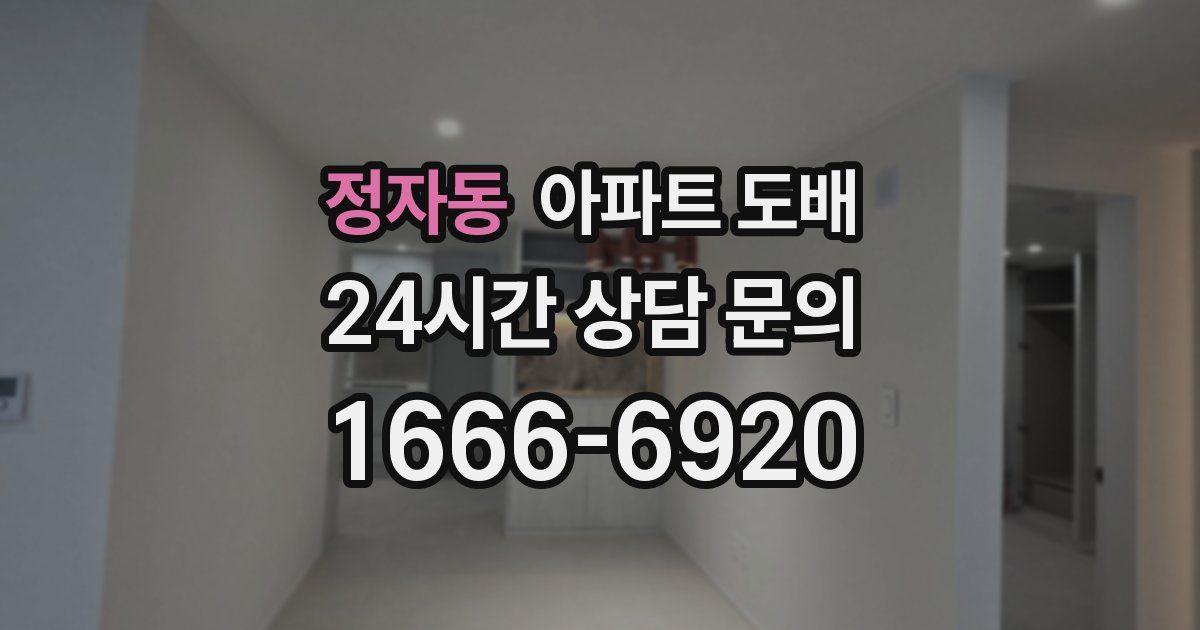 정자동 아파트 도배