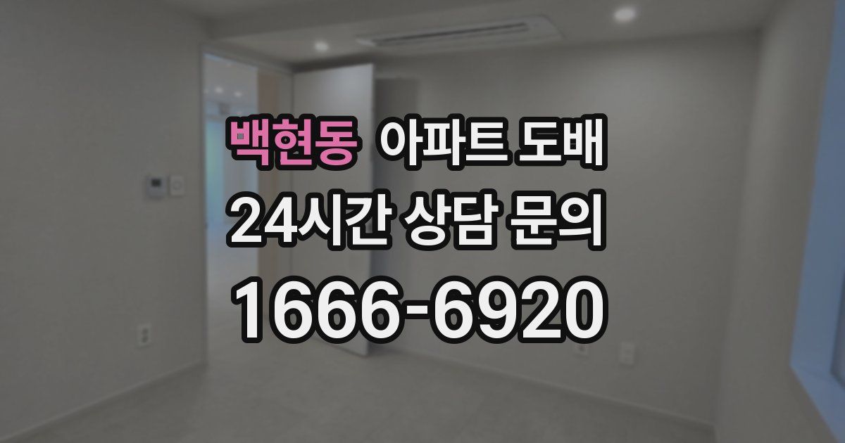 백현동 아파트 도배