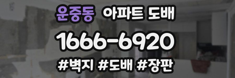 운중동 아파트 도배
