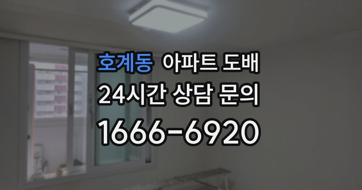 호계동 아파트 도배