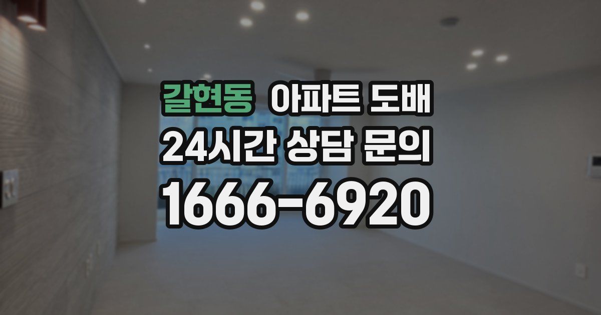 갈현동 아파트 도배