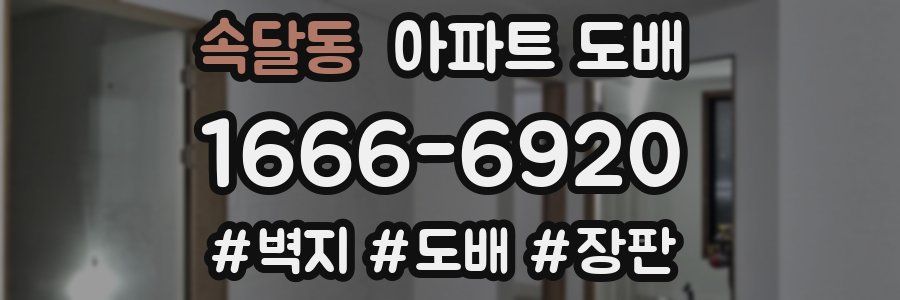 속달동 아파트 도배