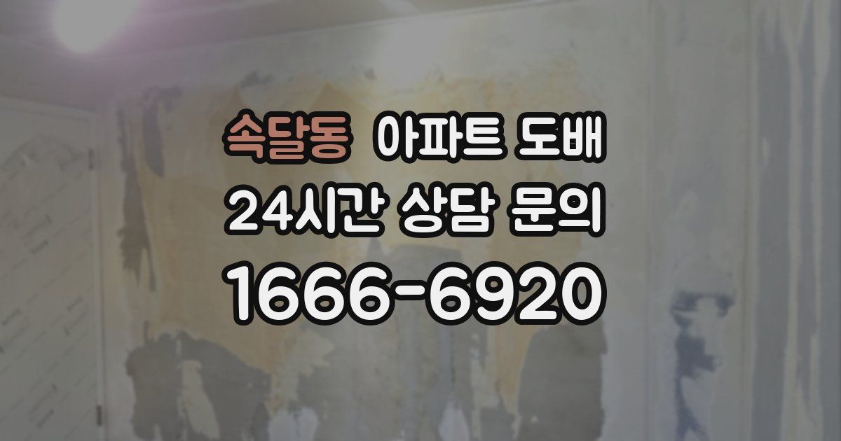 속달동 아파트 도배