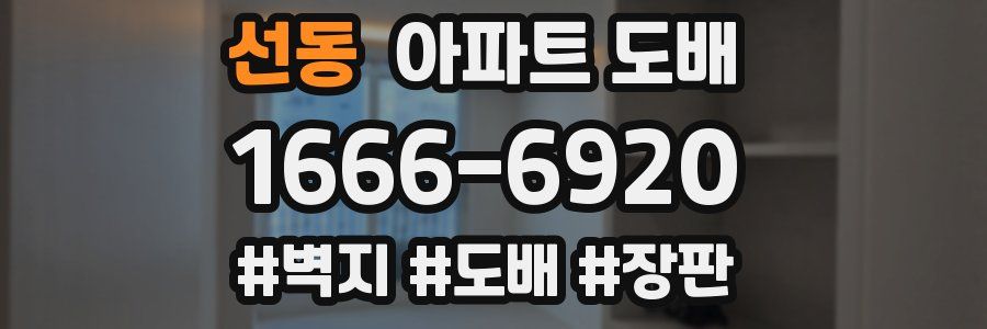 선동 아파트 도배