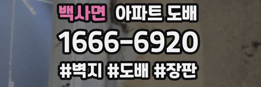 백사면 아파트 도배