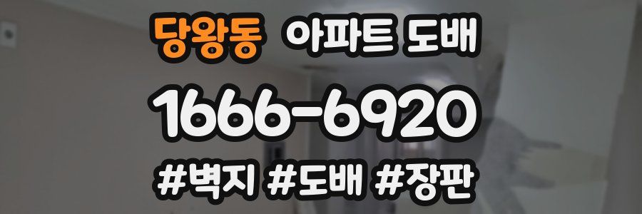 당왕동 아파트 도배