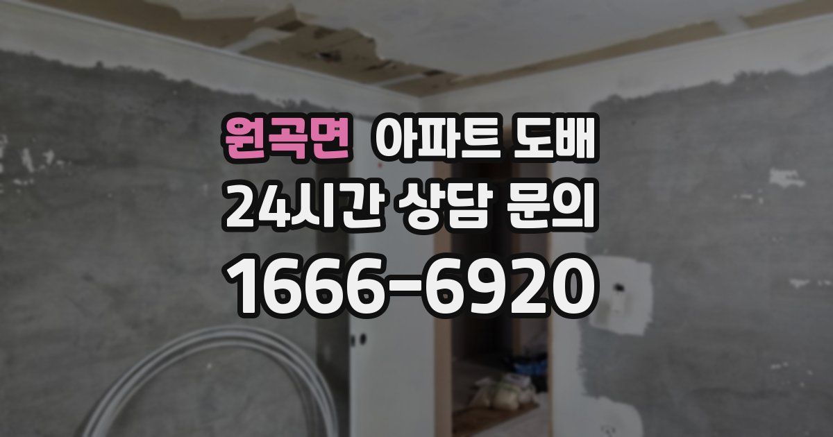 원곡면 아파트 도배