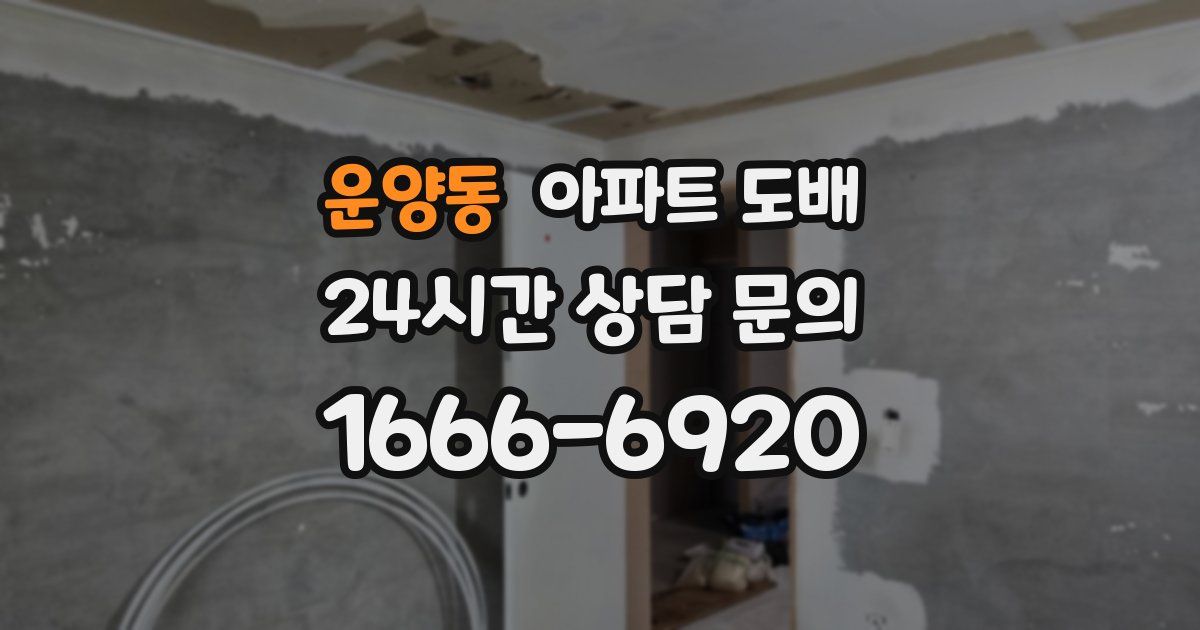 운양동 아파트 도배