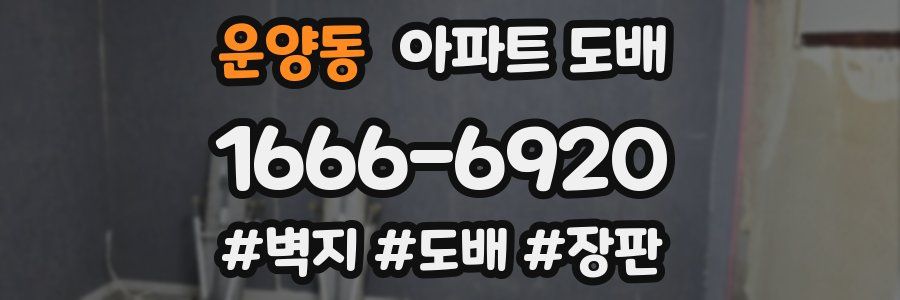 운양동 아파트 도배