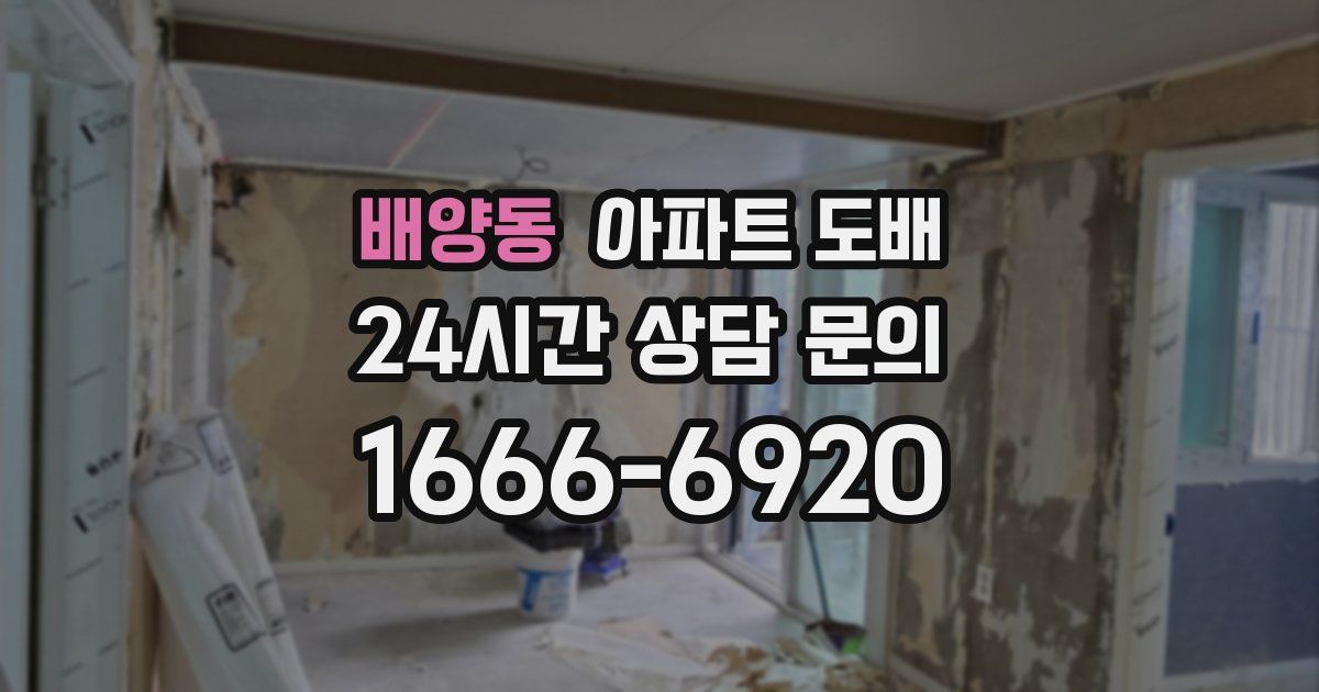 배양동 아파트 도배