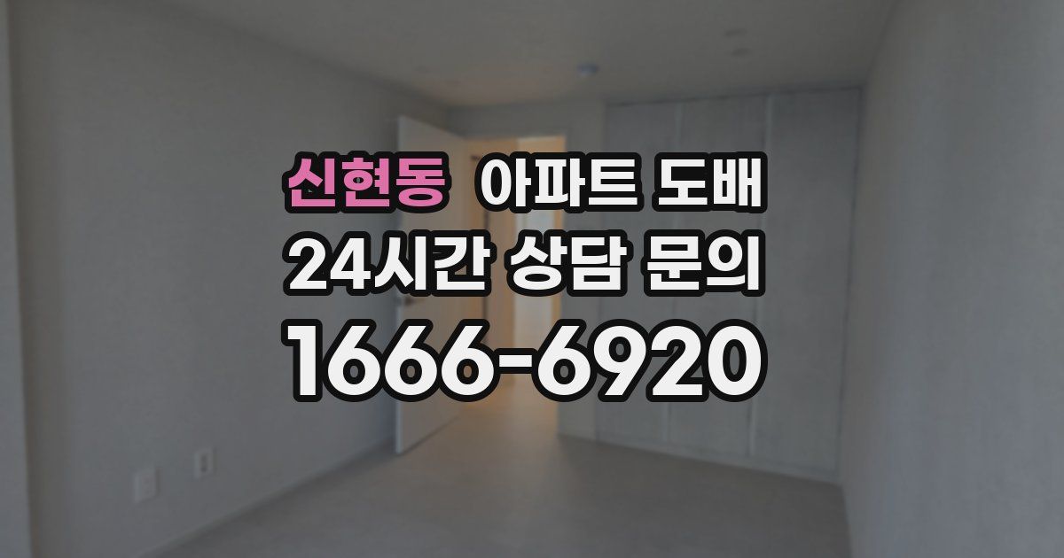 신현동 아파트 도배