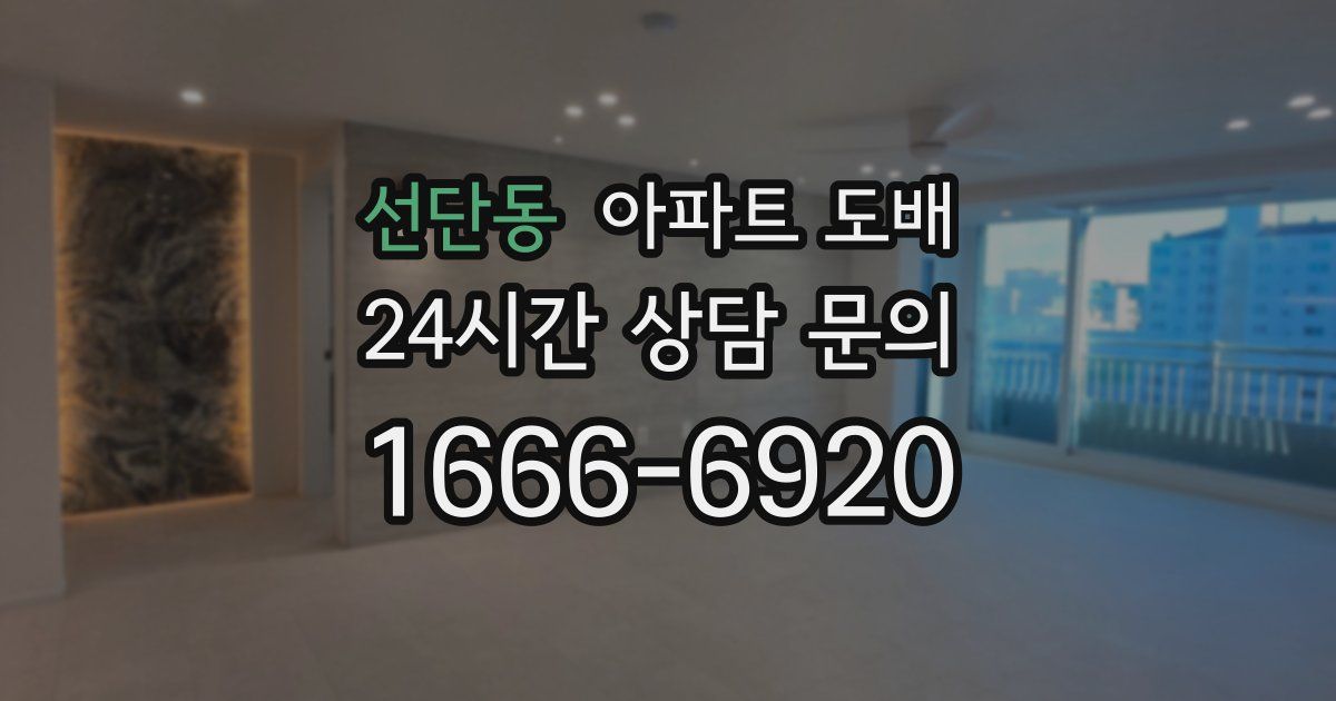 선단동 아파트 도배
