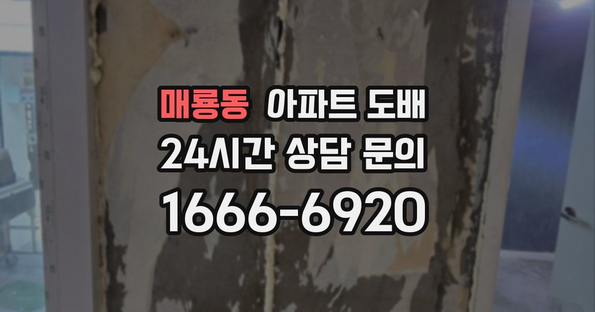 매룡동 아파트 도배
