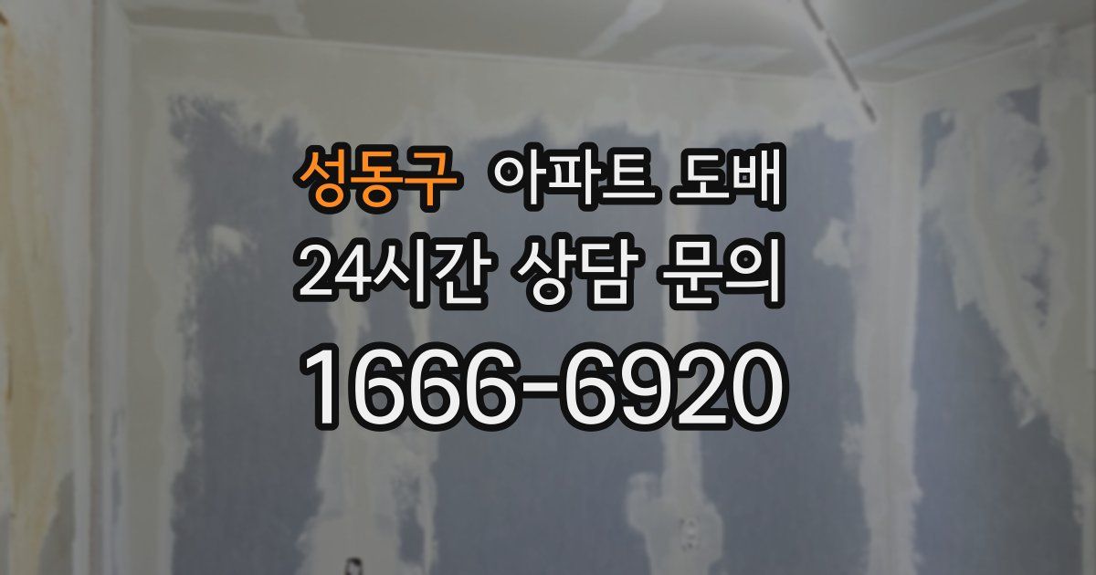 성동구 아파트 도배