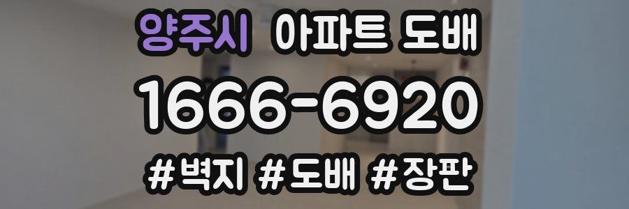 양주시 아파트 도배